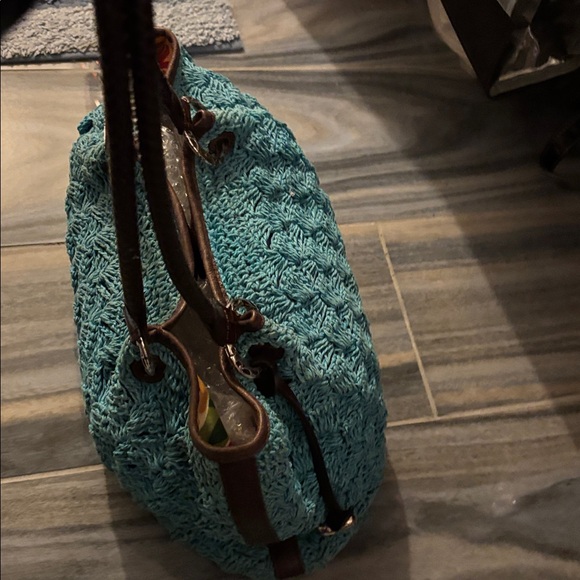 Brighton Teal Macrame Shoulder Bag - Picture 12 of 12